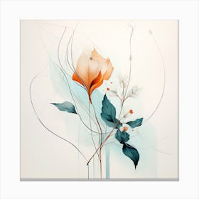 Abstract Floral Painting Canvas Print