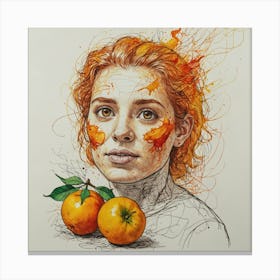 Orange Girl 3 Canvas Print