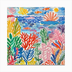 Seaside Painting Matisse Style 10 Canvas Print