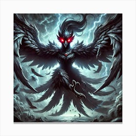 Zoya Nightshade Raven Form Canvas Print