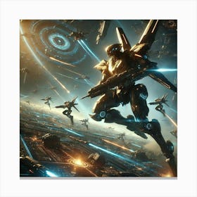 Solar Blade Striders Deployment Canvas Print