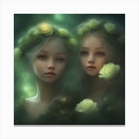 Two Fairy Girls Canvas Print