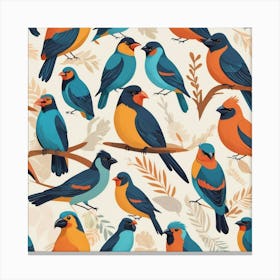 Graphic Design Birds Of A Feather Art 2 Canvas Print