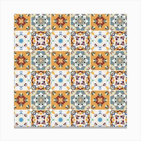 Azulejo - vector tiles, Portuguese tiles 7 Canvas Print