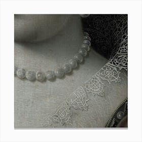 Portrait Of A Lady With Pearls Canvas Print