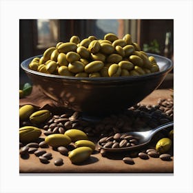 Coffee Beans 307 Canvas Print