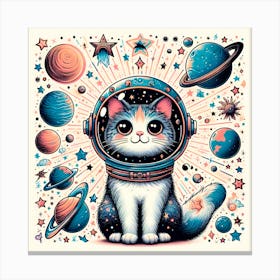 Cat In Space 5 Canvas Print