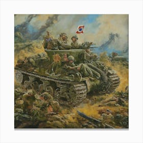 Battle For South Korea Canvas Print