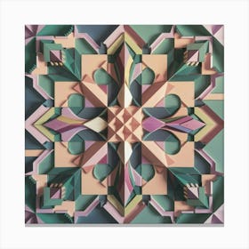 Geometric Paper Art Canvas Print