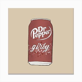 Dr Pepper Girly Canvas Print