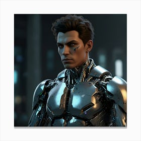 Man In A Futuristic Suit Canvas Print