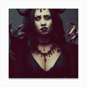 Devilish Woman Canvas Print