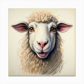 Sheep Portrait Canvas Print