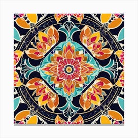 Floral Mandala Canvas Print