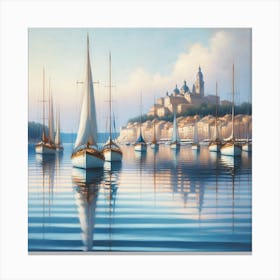 Sailboats Canvas Print