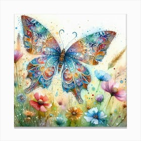 Watercolor Butterfly Art 2 Canvas Print