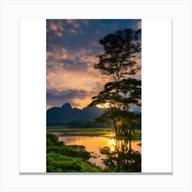 Sunset In The Mountains 8 Canvas Print