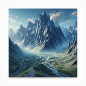 Mountain Landscape Wallpaper Canvas Print