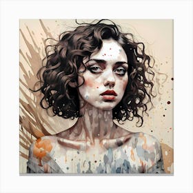 Abstract Portrait Of Model Nina Canvas Print