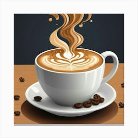 Default Coffee Art 0 Canvas Print