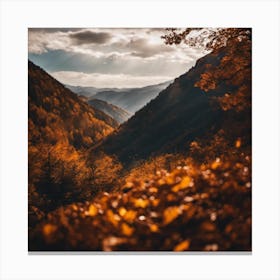Autumn Leaves In The Mountains Canvas Print