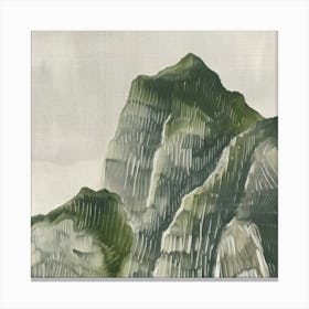 Japanese Watercolour Of Mount Nikko Shirane 1 Canvas Print