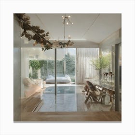 Modern Living Room 1 Canvas Print