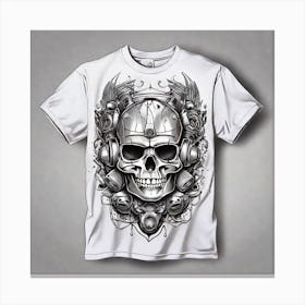 Skull T-Shirt Canvas Print
