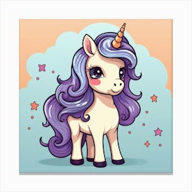 Cute Unicorn 709 Canvas Print