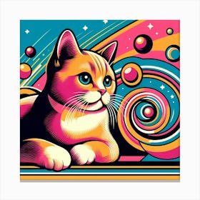 Cat With Bubbles Canvas Print