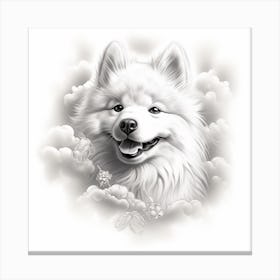 Samoyed drawing Canvas Print