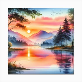 Sunset In The Mountains 11 Canvas Print