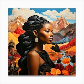 'The Woman In The Mountains' Canvas Print