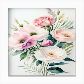 Pink Flowers Canvas Print