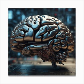 Cyborg Brain 25 Canvas Print