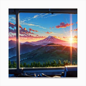 Sunrise From A Window Canvas Print