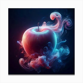 Apple In Smoke Canvas Print