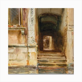 Venice Passage Square Canvas Print