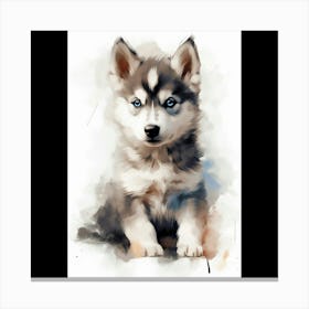 Siberian Husky Painting Canvas Print