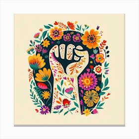 Blooming Power | Empowering Woman Art 1 Canvas Print