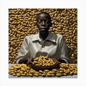 'A Woman With A Basket Of Peanuts' Canvas Print