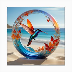 Colibri En Una Burbuja Canvas Print