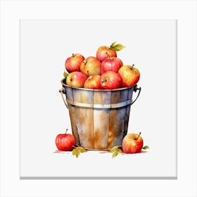Apple Bucket Canvas Print