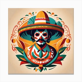 Mexican Skull 27 Canvas Print