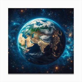 Earth In Space 1 Canvas Print