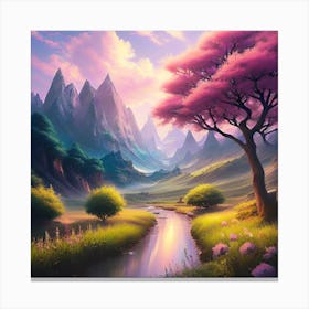 Fantasy Landscape Painting 6 Canvas Print