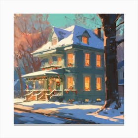 Christmas House 20 Canvas Print