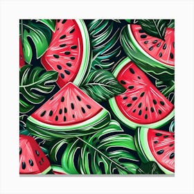 Watermelon Slices (9) Canvas Print