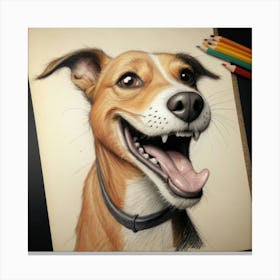 Portrait Of A Dog 2 Canvas Print