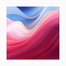 Abstract Synthwave Gradient Landscape Canvas Print